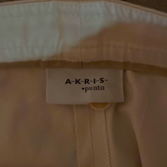 AKRIS PUNTO BEIGE WIDE LEG SIZE 12 - Picture 4 of 6